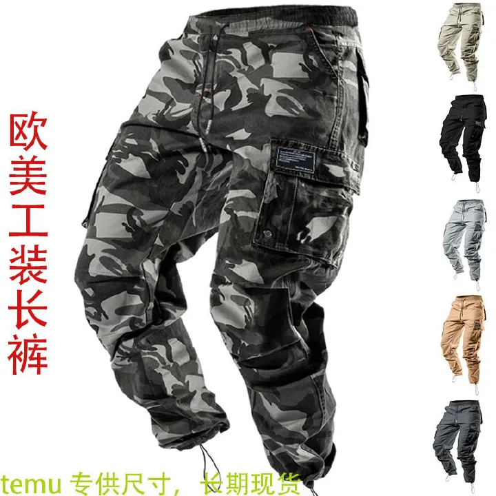 Custom Cotton Loose Men'S leisure Cargo Pants Outdoor Jogging Plus Size Men'S Pants & Trousers  Casual