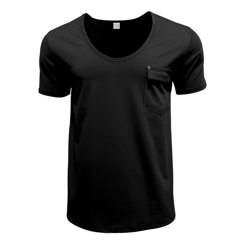 Custom Gsm Oversized Tshirt Heavyweigh Men Cotton Pocket White T-shirt  Men's Clothing Tops  T-Shirts