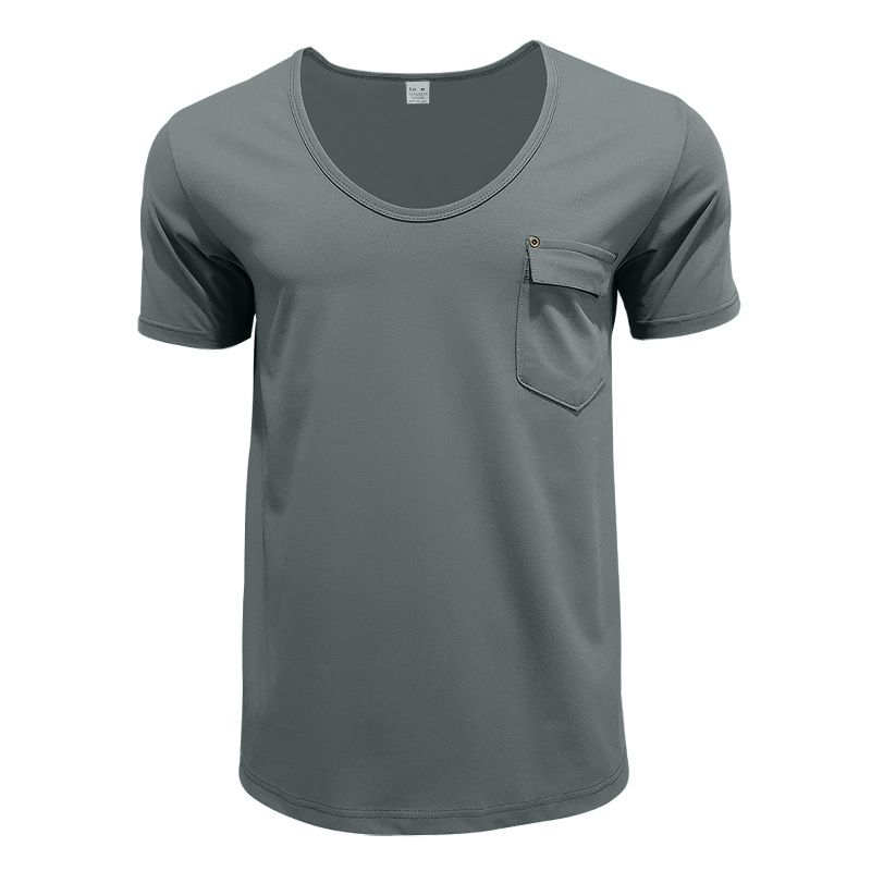Custom Gsm Oversized Tshirt Heavyweigh Men Cotton Pocket White T-shirt Men's Clothing Tops T-Shirts