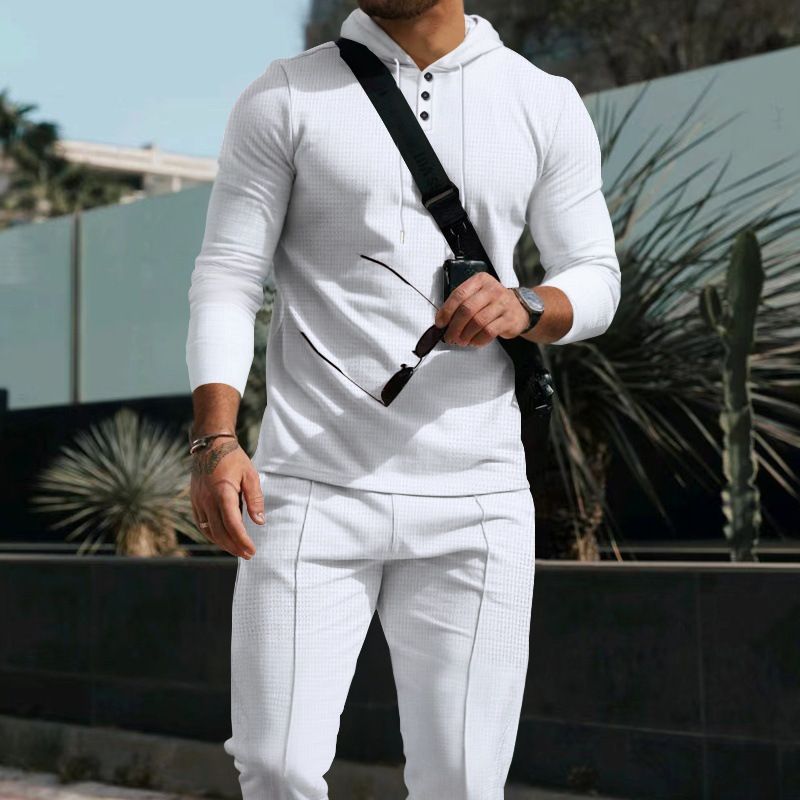 Best Selling Fashion Long Sleeve Sportswear Suit Sweatshirt tracksuit men's trendy sports clothing set Sweatshirts for men  Two-Piece Outfits