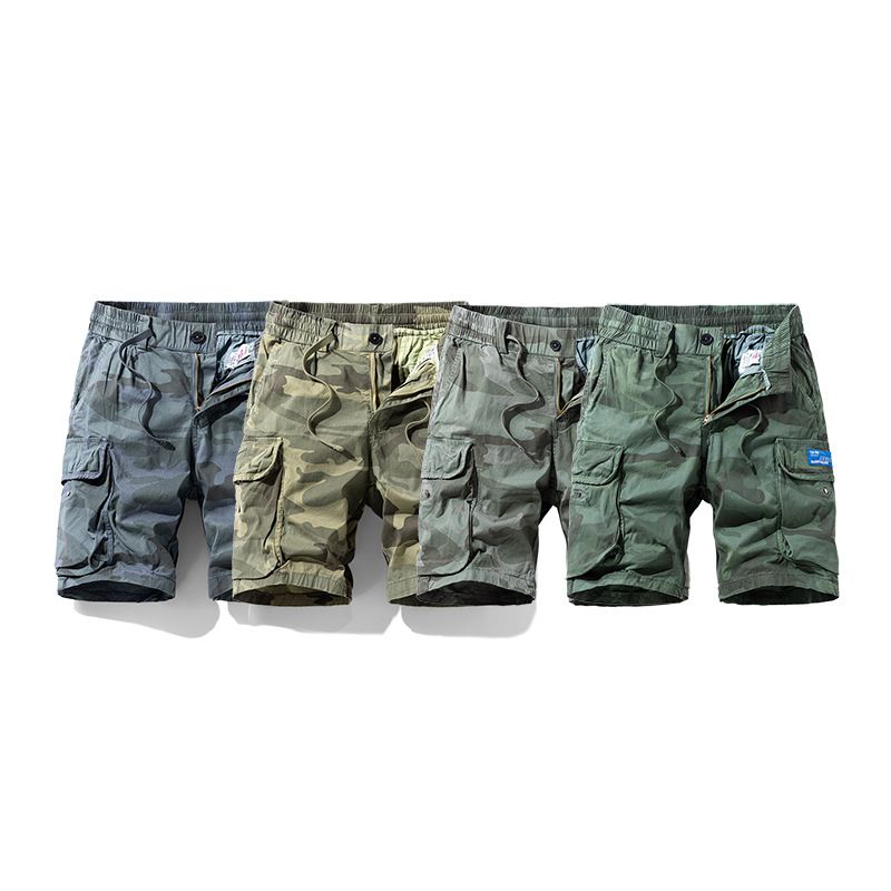 new summer men's casual camouflage Bermuda shorts men's cotton street shorts beach shorts