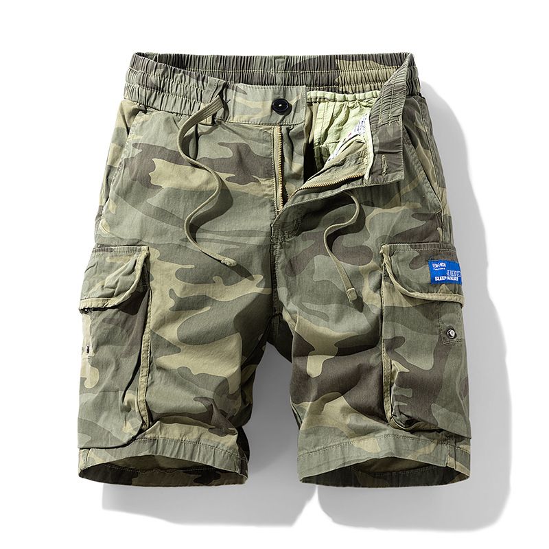 new summer men's casual camouflage Bermuda shorts men's cotton street shorts beach shorts