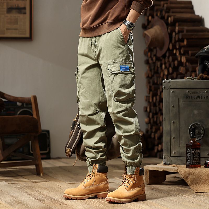 Hot Design Custom Mens Joggers Multi-pocket Cargo Pants Elastic Plus Size Men's Pants & Trousers Cargo Trousers Jeans