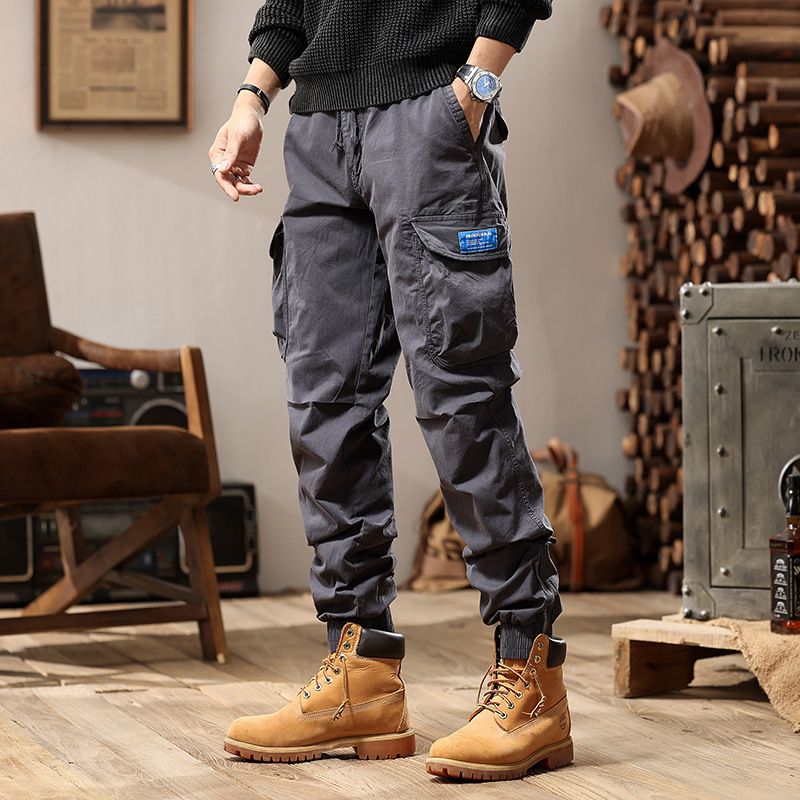 Hot Design Custom Mens Joggers Multi-pocket Cargo Pants Elastic Plus Size Men's Pants & Trousers Cargo Trousers Jeans