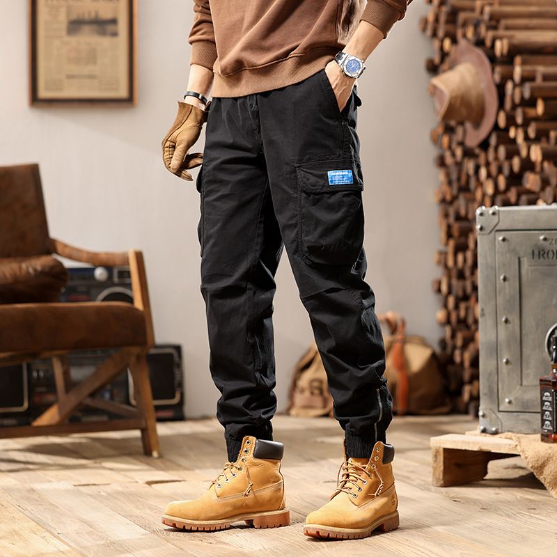 Hot Design Custom Mens Joggers Multi-pocket Cargo Pants Elastic Plus Size Men's Pants & Trousers Cargo Trousers Jeans