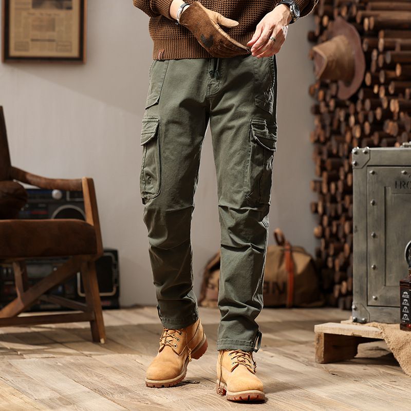 Hot Design Custom Mens Joggers Multi-pocket Cargo Pants Elastic Plus Size Men's Pants & Trousers Cargo Trousers  Jeans