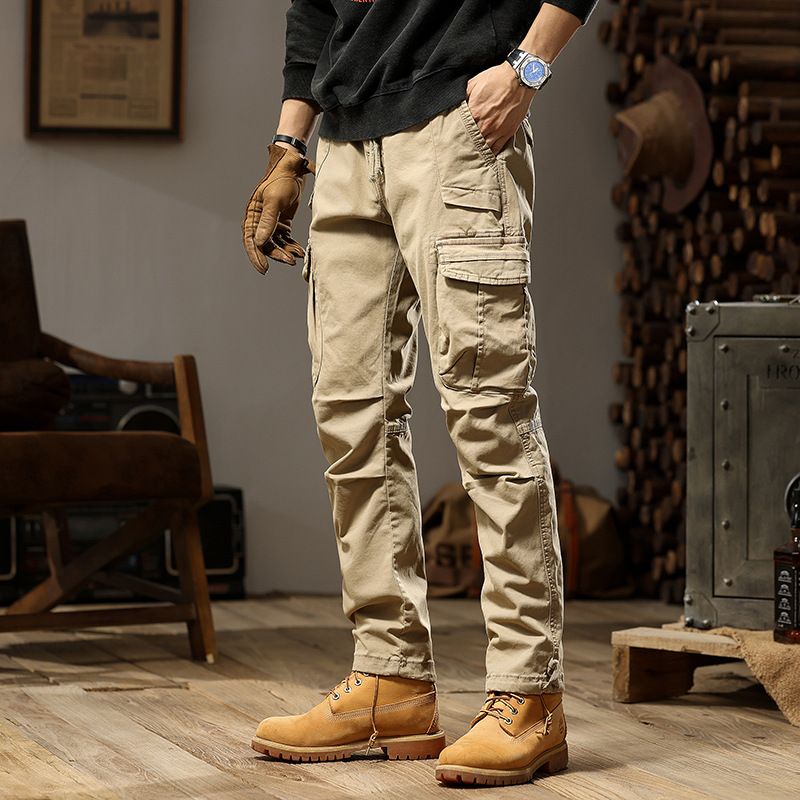 Hot Design Custom Mens Joggers Multi-pocket Cargo Pants Elastic Plus Size Men's Pants & Trousers Cargo Trousers  Jeans