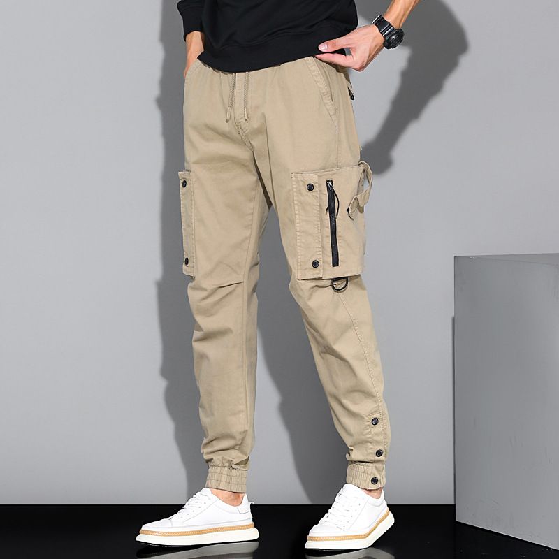 Men's cotton canvas Pants Elastic outdoor work hiking hunting workers cargo pants Jeans