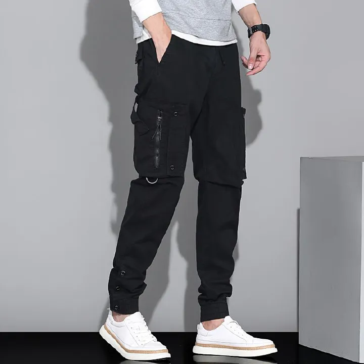 Men's cotton canvas Pants Elastic outdoor work hiking hunting workers cargo pants Jeans