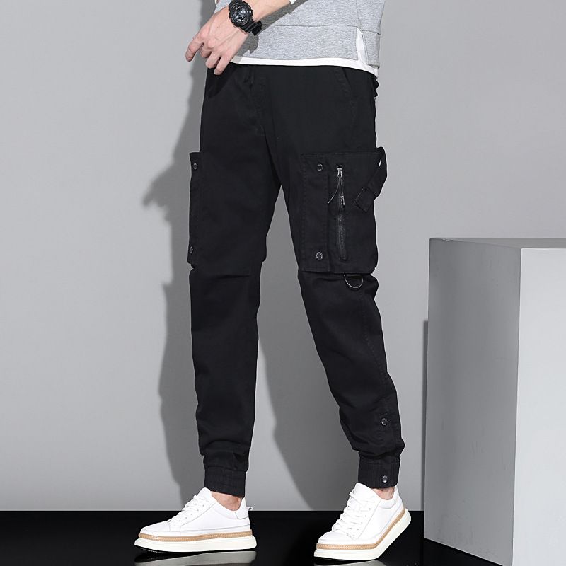 Men's cotton canvas Pants Elastic outdoor work hiking hunting workers cargo pants Jeans