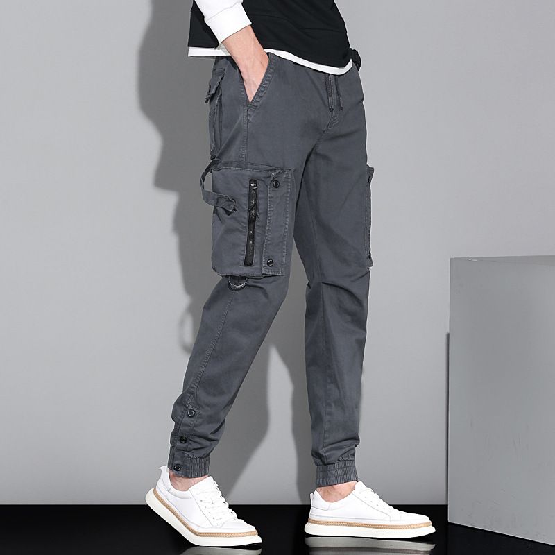 Men's cotton canvas Pants Elastic outdoor work hiking hunting workers cargo pants Jeans