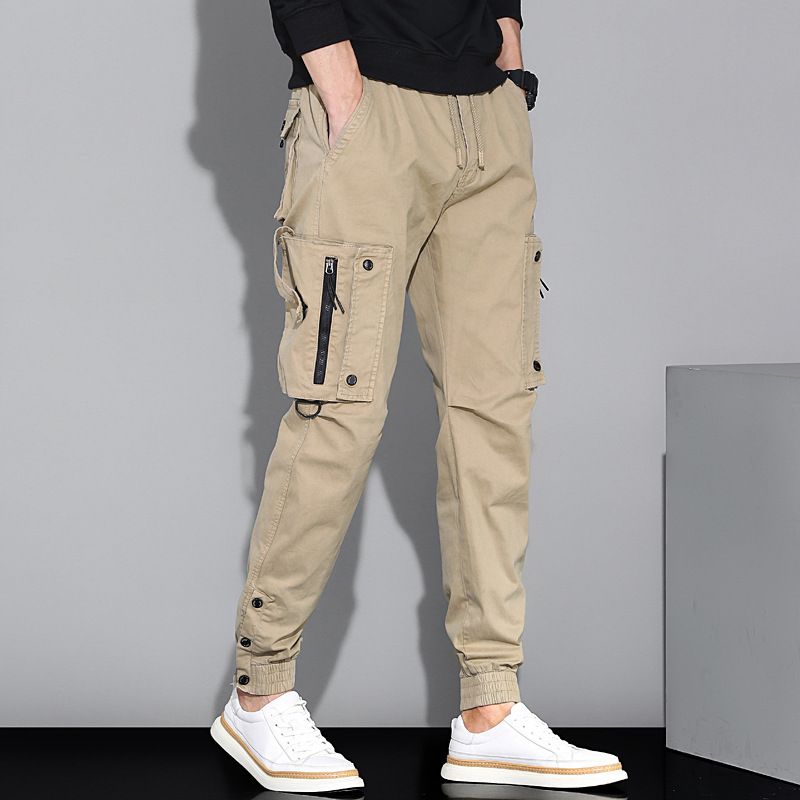 Men's cotton canvas Pants Elastic outdoor work hiking hunting workers cargo pants Jeans