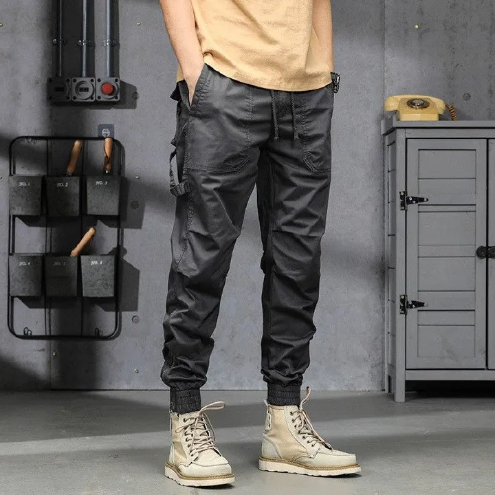 New Design Cargo Pants Men Fashion Black Fitness Tactical Trousers Streetwear Sweatpants Joggers Men Cargo Pants  Jeans