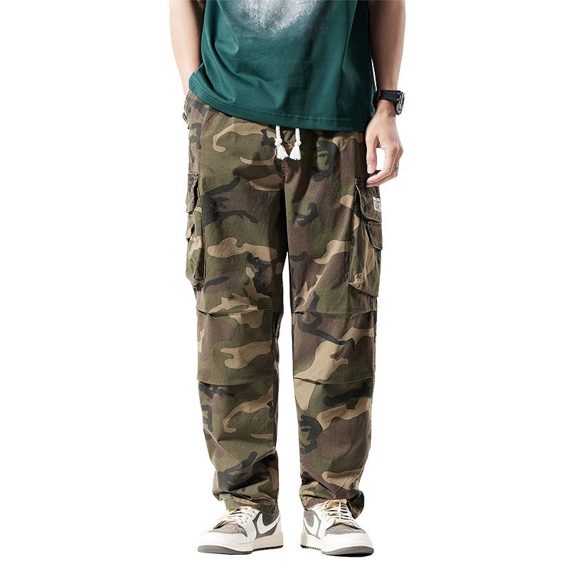 Fasion Premium  Cotton Straight Baggy side pockets camouflage pants for men Street wear  Jeans