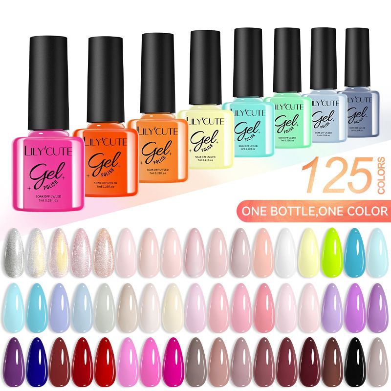 6PCS/SETS 7ML Colors Nail Gel Polish Solid Color Gel Verni Semi Permanent Soak off UV LED Gel Nail Varnish