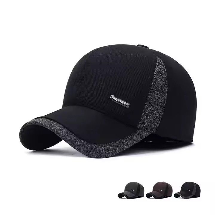 Wholesale customized new ear protection warm cap Men's cold-proof warm baseball cap Holiday gift Dad cap