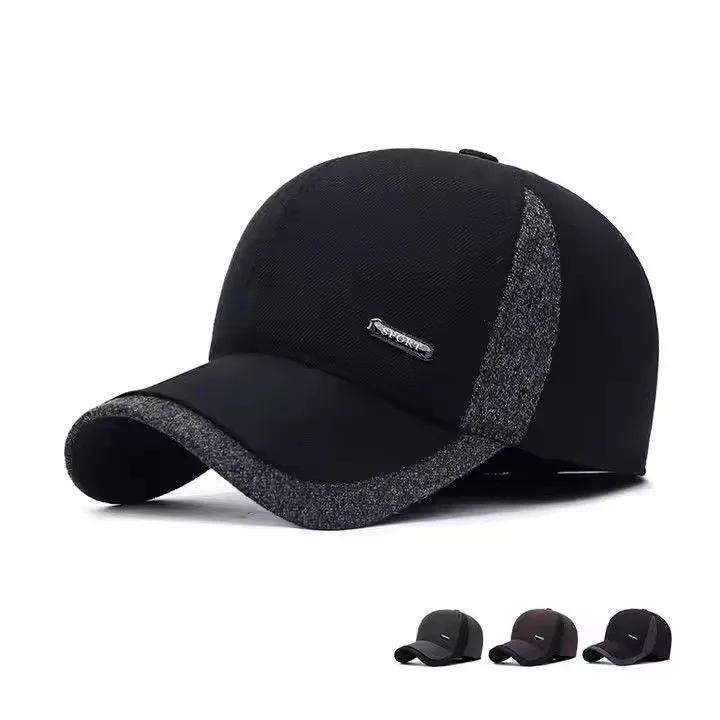 Wholesale customized new ear protection warm cap Men's cold-proof warm baseball cap Holiday gift Dad cap