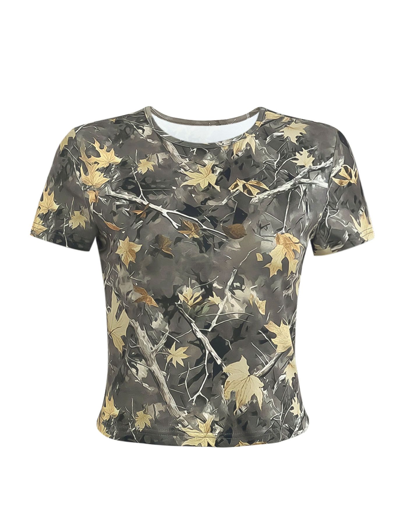 Women's Clothing Short Sleeve and Flare Pants Activewear Two Piece Set Crop Top Shirt Full Printing Women Fashion Outfit