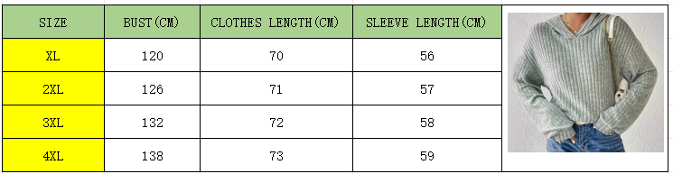 Autumn Winter Collection Women's Loose Fit V Neck Hooded T-Shirt Brushed Knitted Plus Size New Pure Color Front Jumper Long Sleeve Pullover Cotton Knitted Sweater Hoodie Sweatshirts & Hoodies