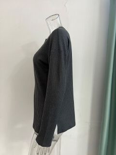 Fashion Simple Solid Color Casual T-shirt Breathable Button Knitted Jersey Long Sleeved with for Polo Collar Mujeres Knit Long Sleeve Top Elegant Woman Shirt Sweatshirts & Hoodies,Woman Clothes