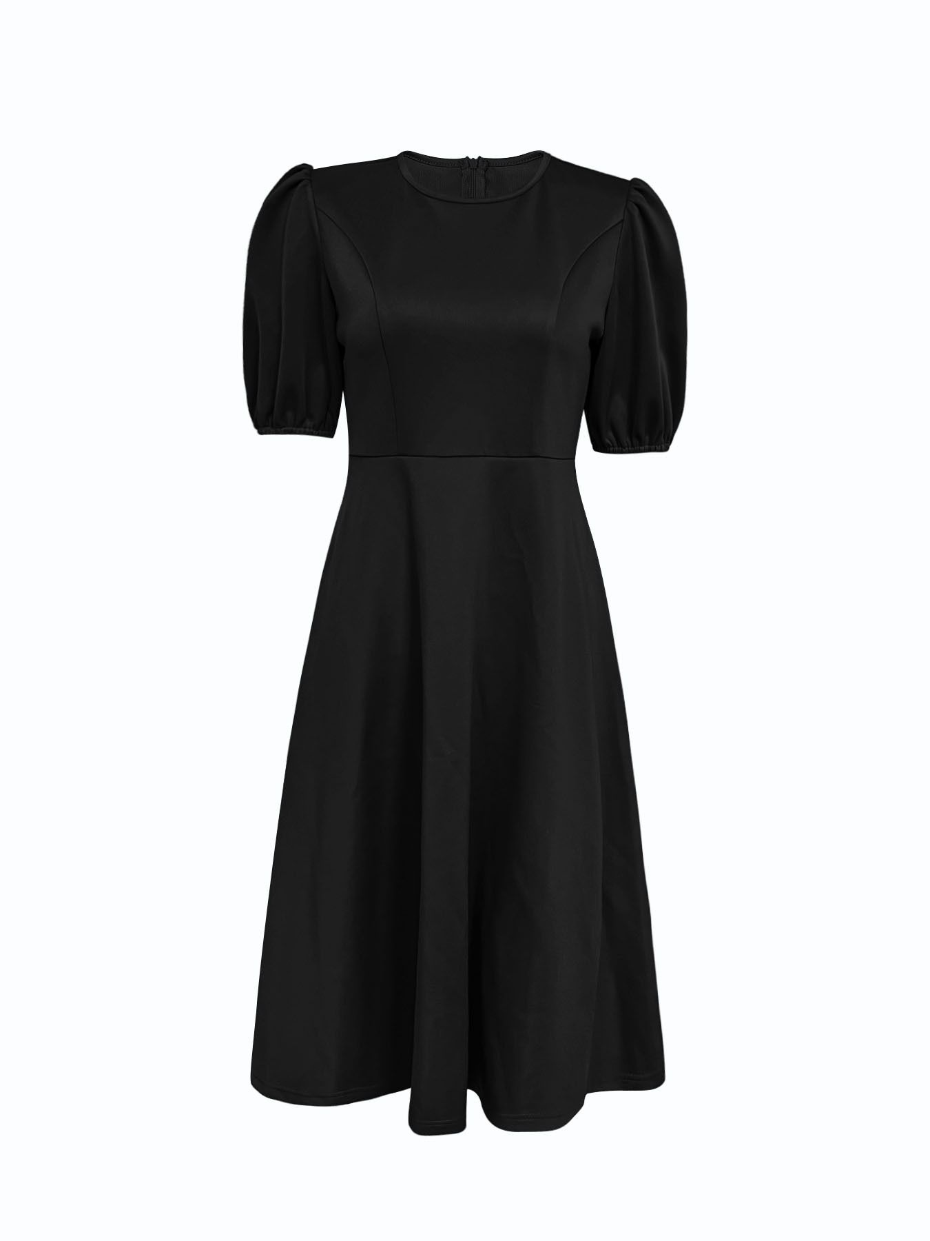 Women's Hot Sale A-Line Summer Casual Dress New Design High Quality Puff Sleeve Plus Size Loose Silhouette Birthday Celebrations Dress Short Sleeved Knee Length A-line Dress