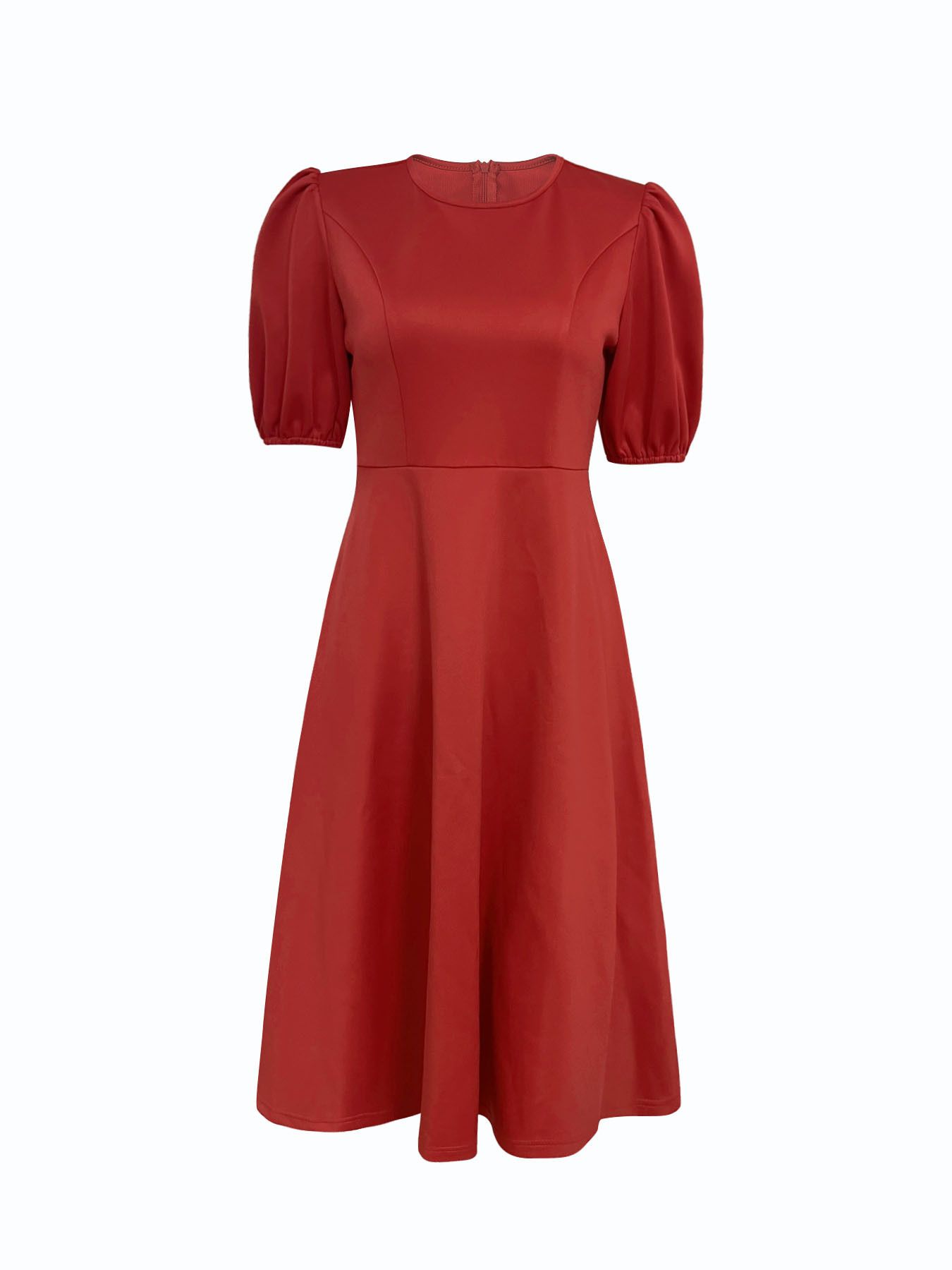 Women's Hot Sale A-Line Summer Casual Dress New Design High Quality Puff Sleeve Plus Size Loose Silhouette Birthday Celebrations Dress Short Sleeved Knee Length A-line Dress
