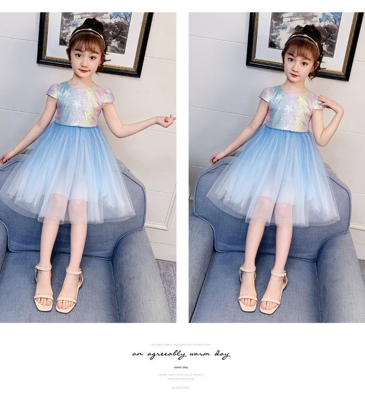 Girls Summer Dress Cartoon Pattern Knee-Length Sweet Style Princess Design Cotton Children's Clothing Summer Floral Print Sling Dress Teen Girl Dresses Kids Clothing for Party Birthday