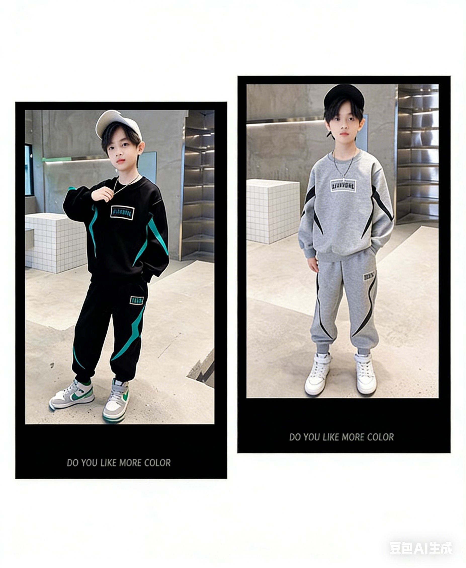 Boys Sports Suit Spring and Autumn New High Quality Cotton Foreign Style Logo Children's Wear Set Toddler Boys Clothing Set Tracksuit Children Baby Clothing Set Casual Sports Suits