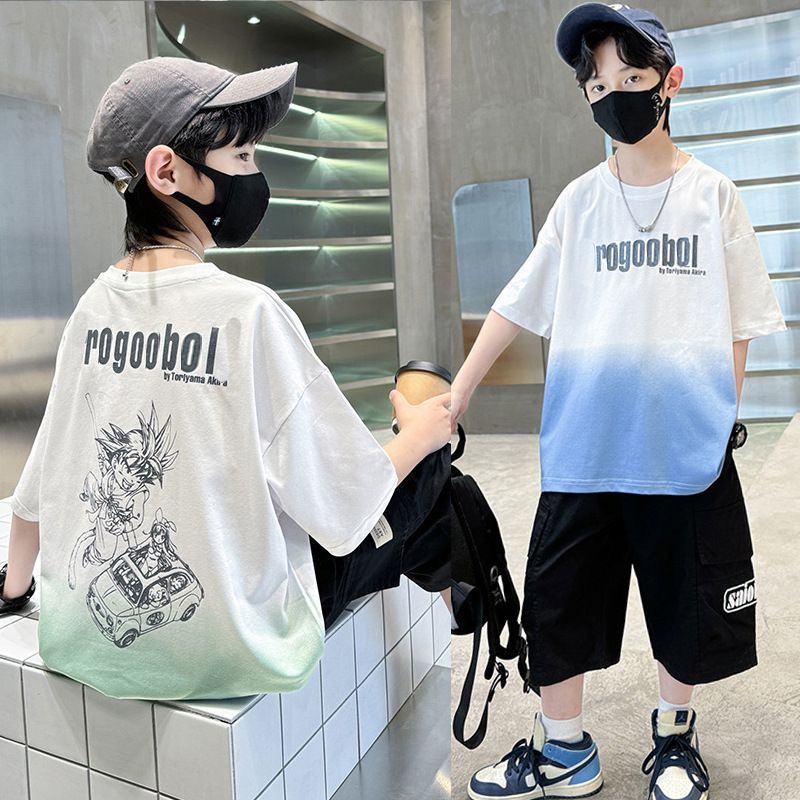 Kids Clothes Boys Summer T-Shirt and Shorts Set for 3-12 Years Children Clothing Set Casual Boys' Summer Outfit Set 2pcs Outwear Suits Casual Teenager Boys Clothes Sets
