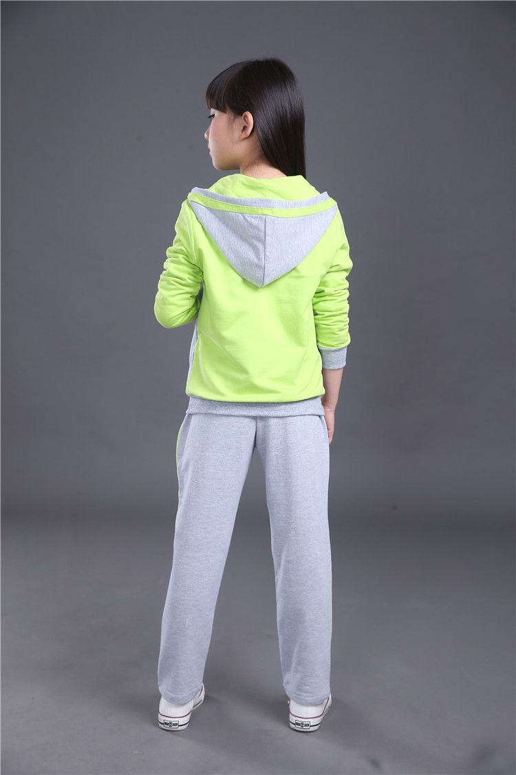 Kids Tracksuit for Boys Solid Pattern Jogger Sets with Zipper Outdoor Baby Clothes Swagger Crafts Children Girls Clothing Set Two Piece Suit Kids Clothes Pantsuits Casual Outfit