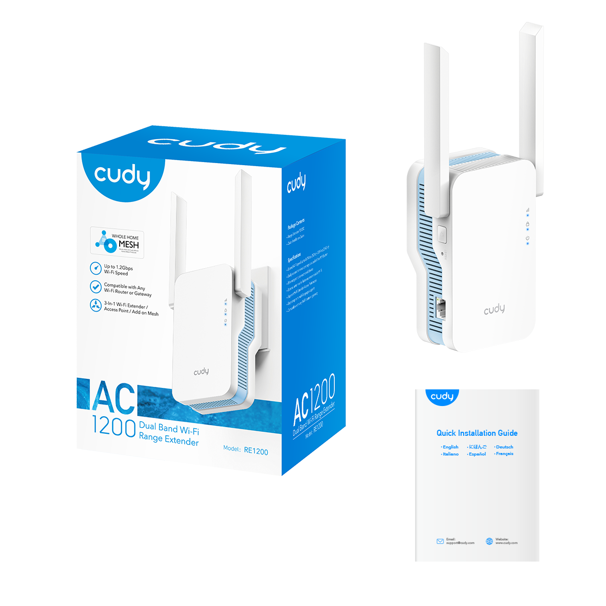 Cudy AC1200 Mesh Wi-Fi Range Extender