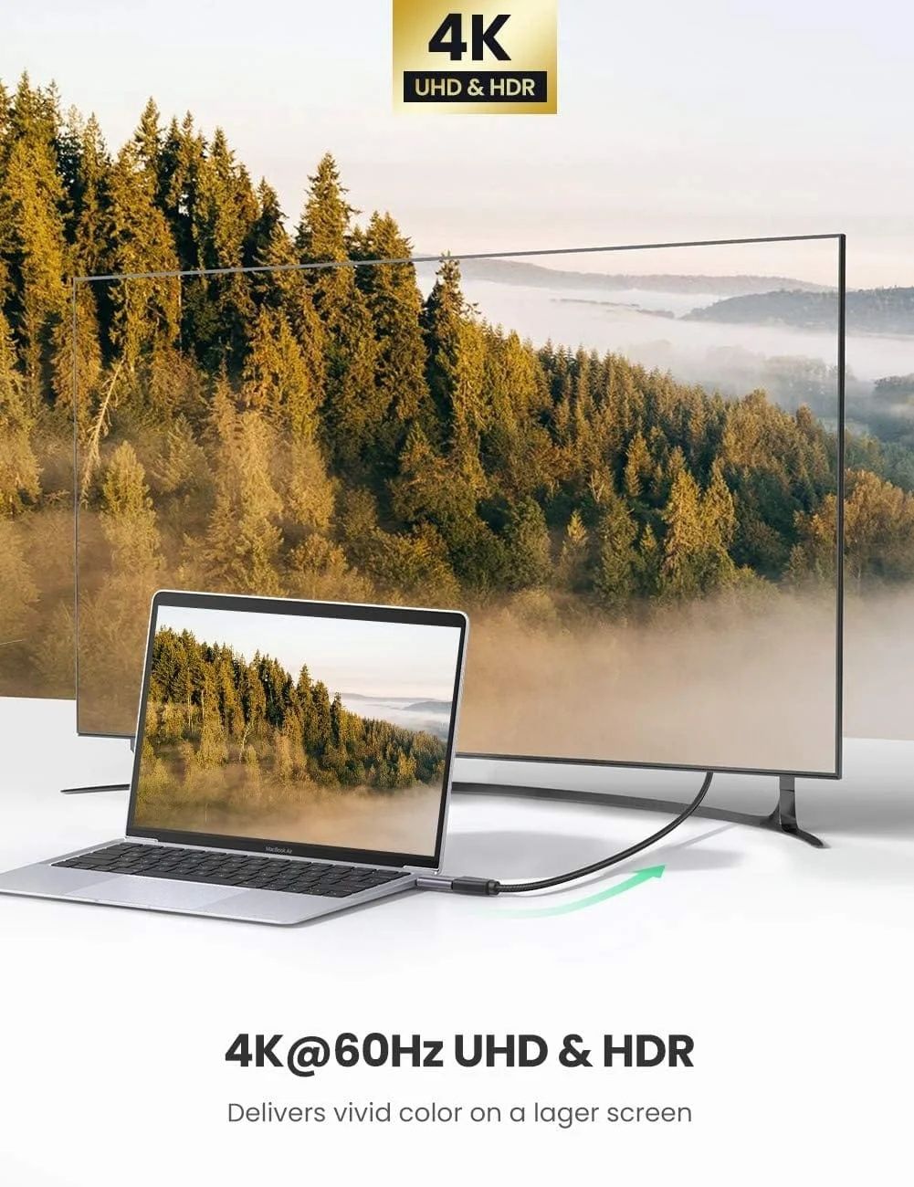 UGREEN USB-C To HDMI Female Adapter 4K 60HZ-70450 For Laptops, Tablets and Macbooks