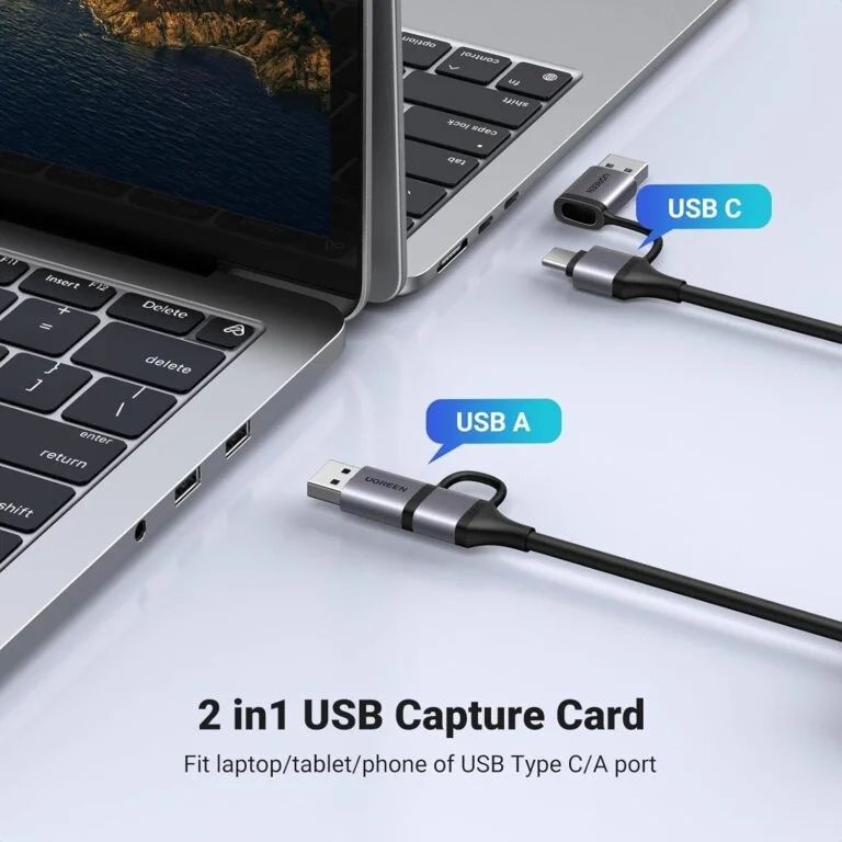 UGREEN 4K@30Hz HDMI Capture Card HDMI to USB 3.0 HDMI Loop Out Video Capture Card for Streaming