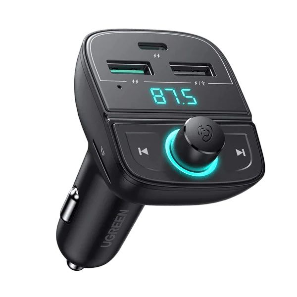 UGREEN Car Bluetooth Adapter - Bluetooth FM Transmitter for Car PD/QC 3.0 Car Charger CD229 80910