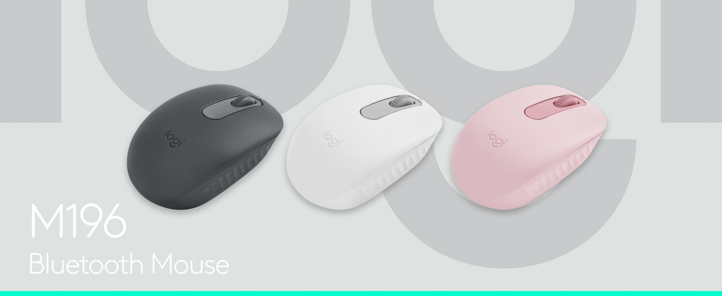 Logitech M196 Bluetooth Wireless Mouse, Compact and Portable Mouse for Laptops, Tablets and More, Smooth Tracking, Compatible with PC and Mac, Windows and macOS