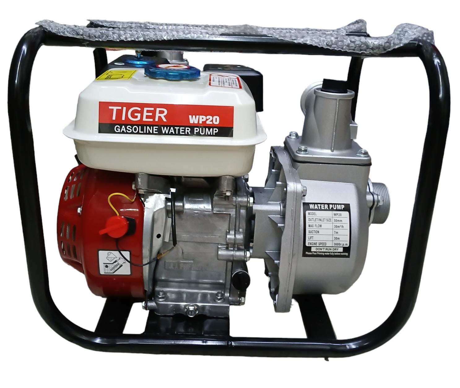 Tiger 2 inches Petrol Water Pump 30M Lift, 7M suction