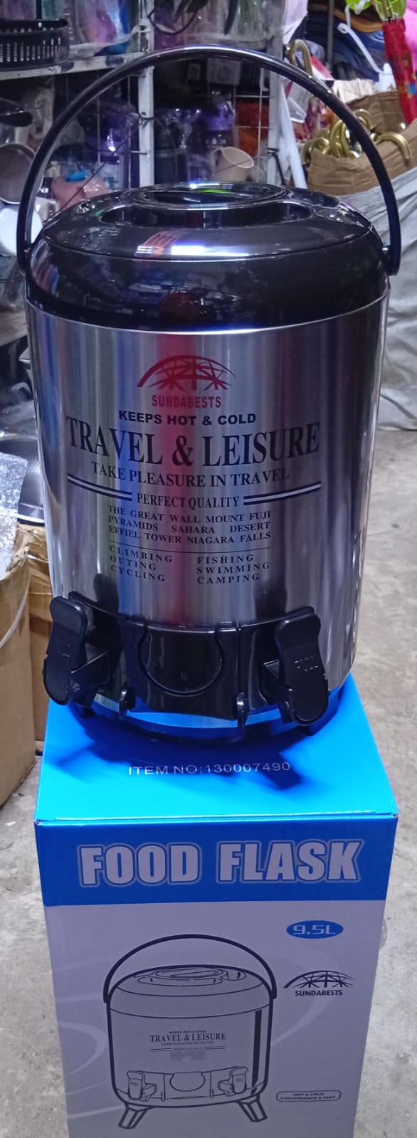 Sundabest 9.5L Double-Tap Portable Water Catering Coffee/Tea Urn , Concealed heating element, Keeps water or tea warm/ hot .