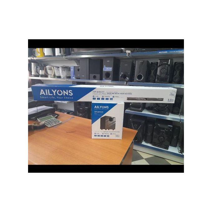 AILYONS 2.1CH SB401K subwoofer/speaker system -  Gives you the best quality sound in a neat, compact unit, It can be easily arranged to match your living room design and give it a classy look .