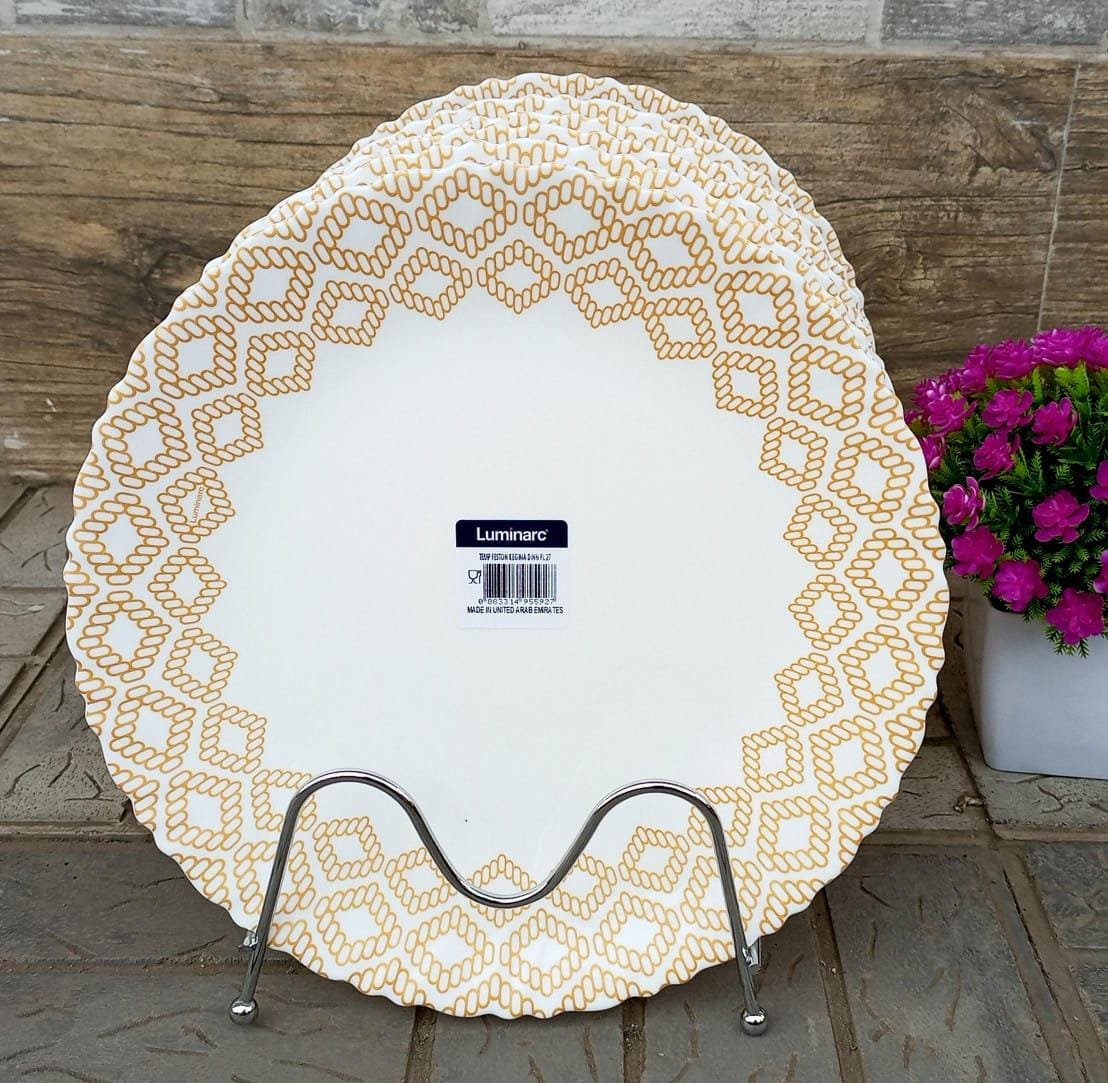 12 PCS ELEGANT LIMINARC DINNERWARE SET (6 Plates & 6 Mugs) -Easy to clean, Attractive, Durable, Beautifully designed, Microwave safe