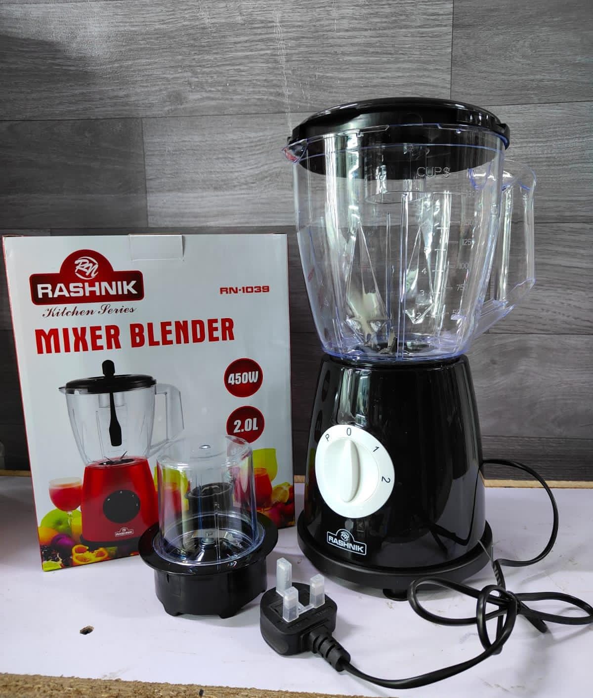 2 L RASHNIK 2 IN 1 COUNTERTOP BLENDER WITH GRINDING MACHINE