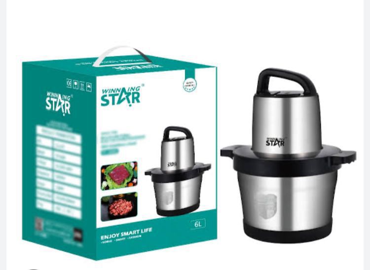 6 L WINNING STAR 2 SPEED VEGETABLE CHOPPER - Allows you to chop vegetables, meat, chicken, onions, potatoes easily and in a very short time
