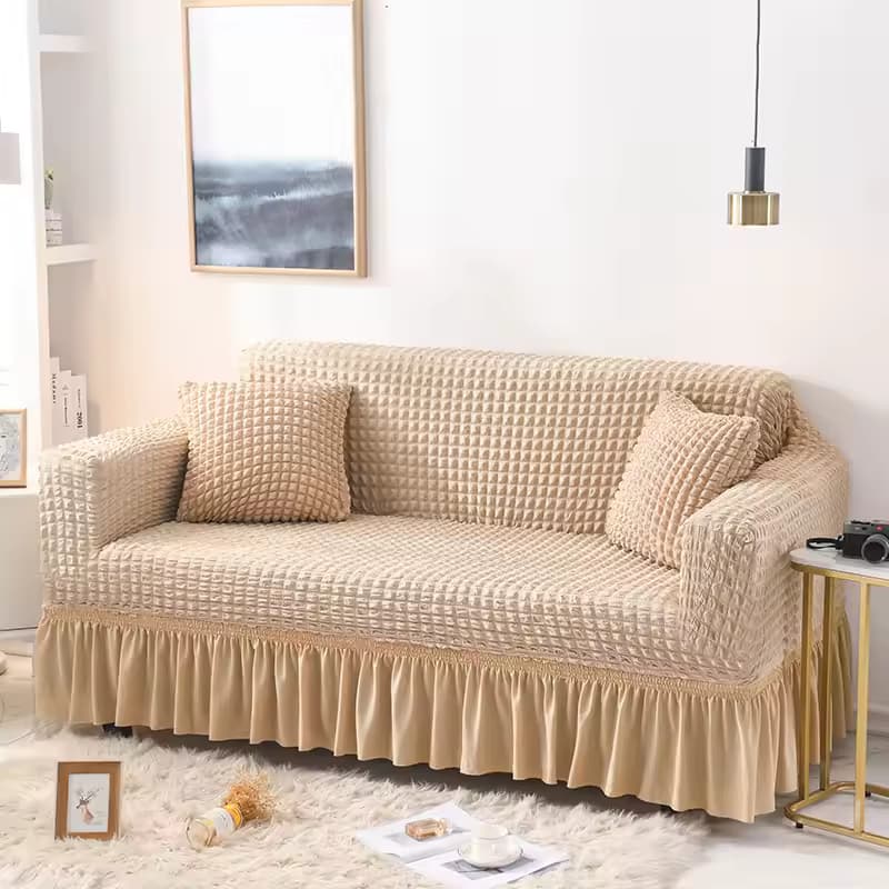 5 SEATER TURKEY IMPORTED SOFA SEAT COVERS (3:1:1) -  They provide an elegant decor for your home with a slip cover, which is cotton, tailored and ultra soft.