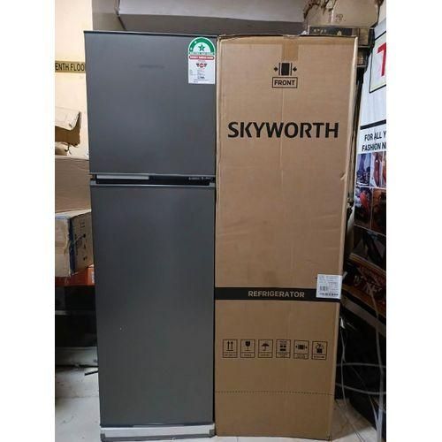 Skyworth 158L Double Door Refrigerator - Energy-efficient fridge, Frost-free technology NO FROST, Multi-air flow system, LED interior lighting.