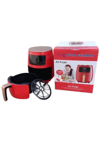 Selim German 8 Litres Digital Air Fryer – Oil-Free Healthy Cooker, Digital touch control panel for easy operation,Rapid air circulation for even, crispy cooking with little to no oil, Adjustable temp.