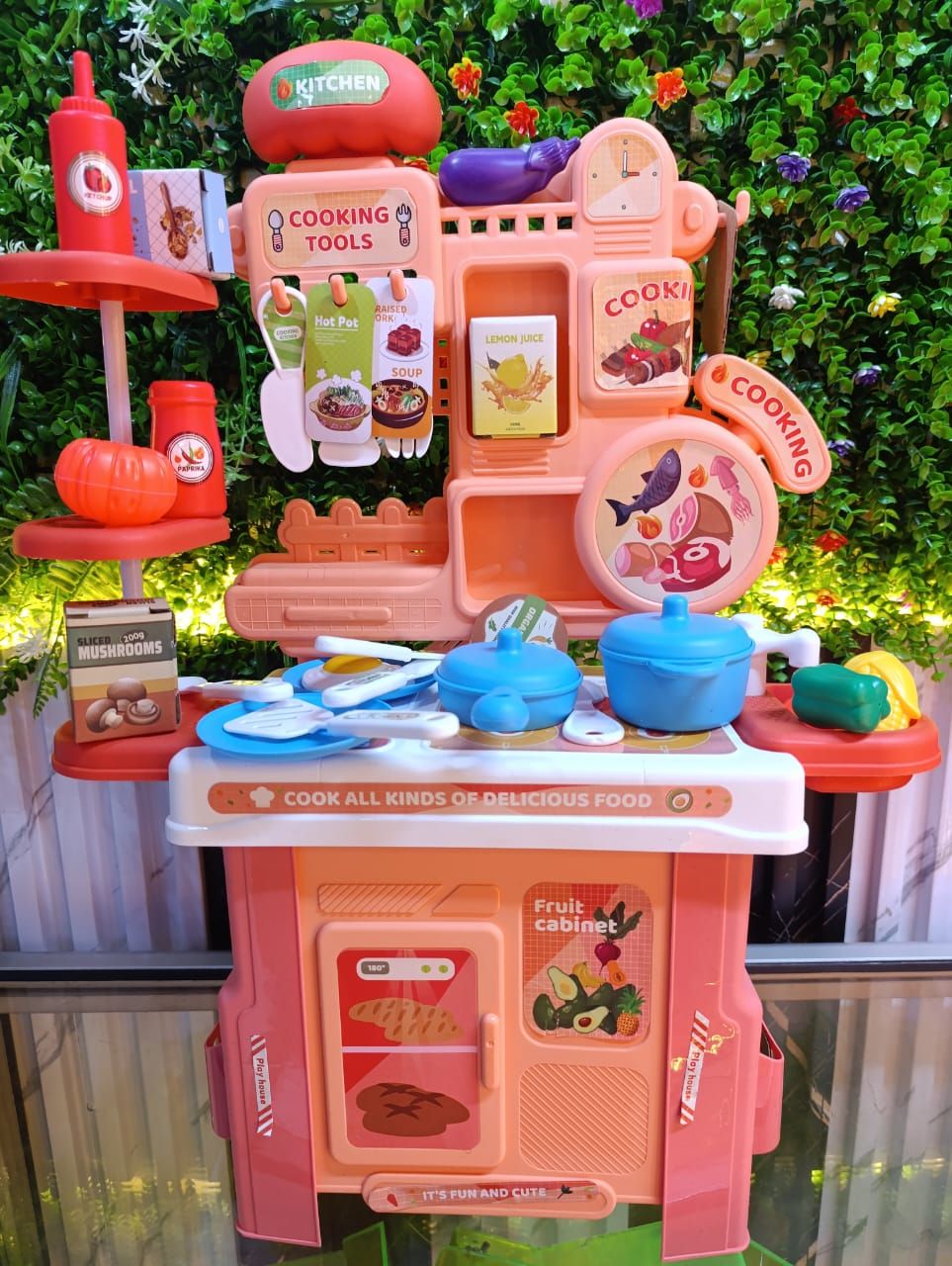 46-Piece Kids Kitchen Set – Interactive Play Cooking Toy, Includes pots, pans, utensils, and food accessories, Encourages imaginative play and role-playing skills,Durable and safe for kids of all ages