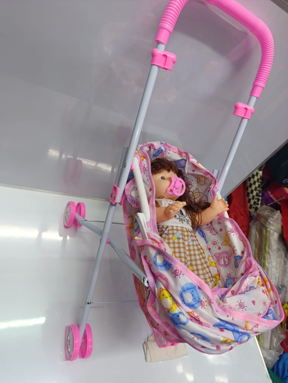 Kids Stroller Doll – Cute Baby Doll with Toy Stroller for Girls, Adorable baby doll with a toy stroller for fun role-play,Encourages imagination and nurturing play,Lightweight stroller design easy.