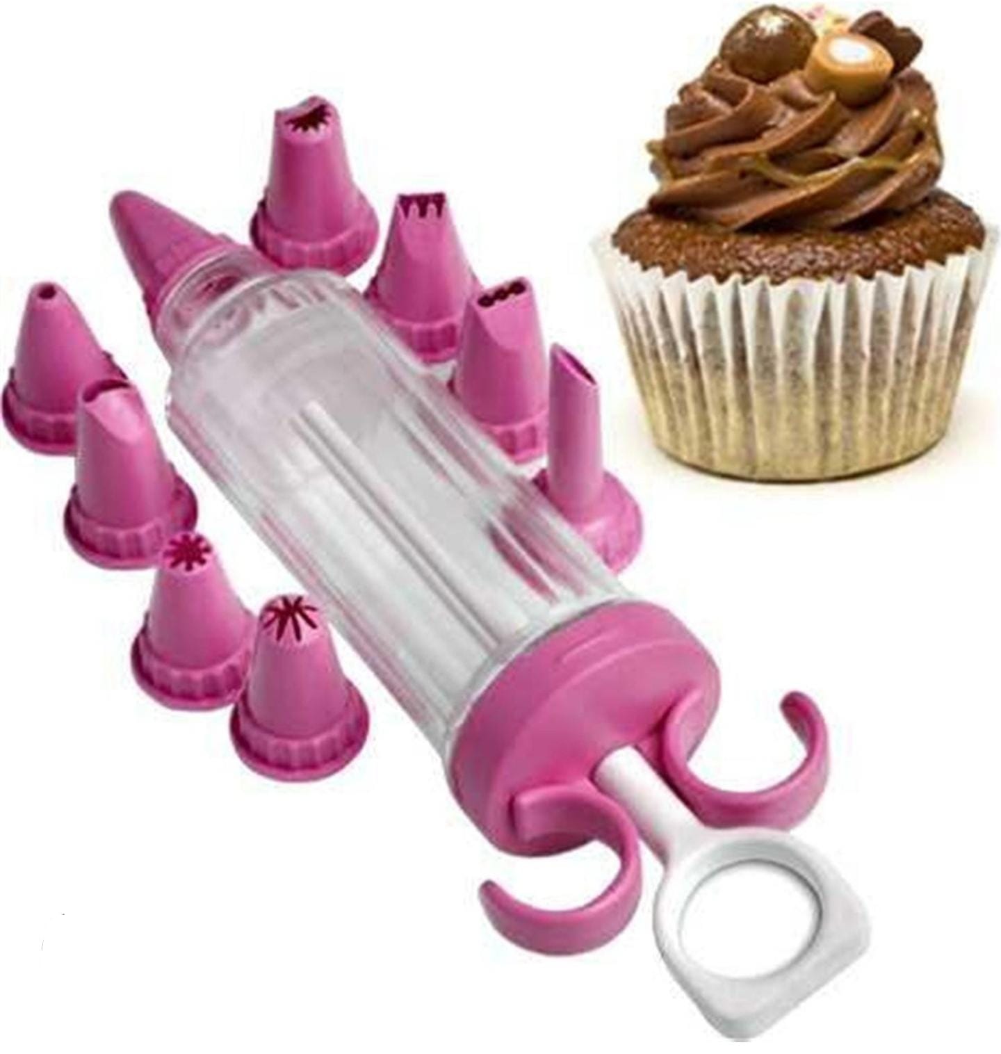 1 PAIR OF CAKE DECORATING SET (  8 Nozzles Dessert Decorations Fillings Syringes Piping Nozzle )