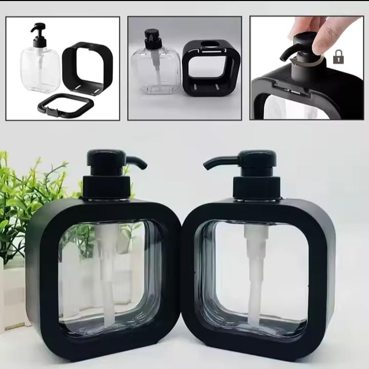 2 PCS SET OF APOTHECARY DISPENSER BOTTLE FOR BATHROOM & KITCHEN -  For Shampoo// Lotion// Oil// Shower Soap Hand Soap and Dish Soap Gift