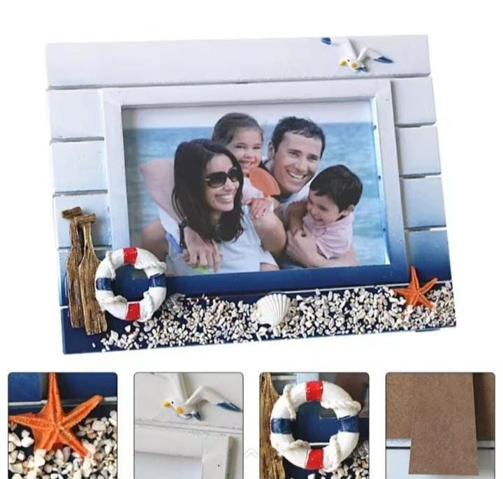 WOODEN PHOTO FRAME + SWING CLOCK ORNAMENT - Made from high-quality wood, meticulous craftsmanship create a warm, rustic charm that seamlessly blends with any interior style.