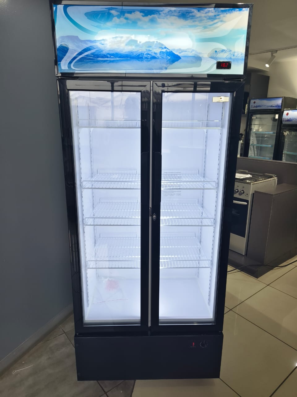DISPLAY FRIDGE. TLAC 568 Litres Double Door Side-by-Side Showcase Chiller – Commercial Display Refrigerator